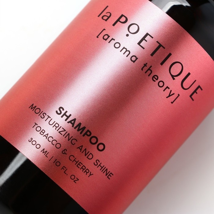 Шампунь для волос, увлажнение и блеск, 300 мл, аромат табака и вишни, LA POETIQUE