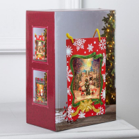 Светодиодная фигура &laquo;Пакет с Дедом Морозом&raquo; 15 &times; 23 &times; 7 см, пластик, батарейки ААх3 (не в комплекте), USB, свечение тёплое белое