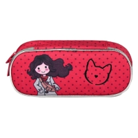 Пенал-футляр 85 х 220 х 55 мм, мягкий, текстильный, Феникс "Девочка с котом" 64166 Пенал-футляр 85 х 220 х 55 мм, мягкий, текстильный, Феникс "Девочка с котом" 64166