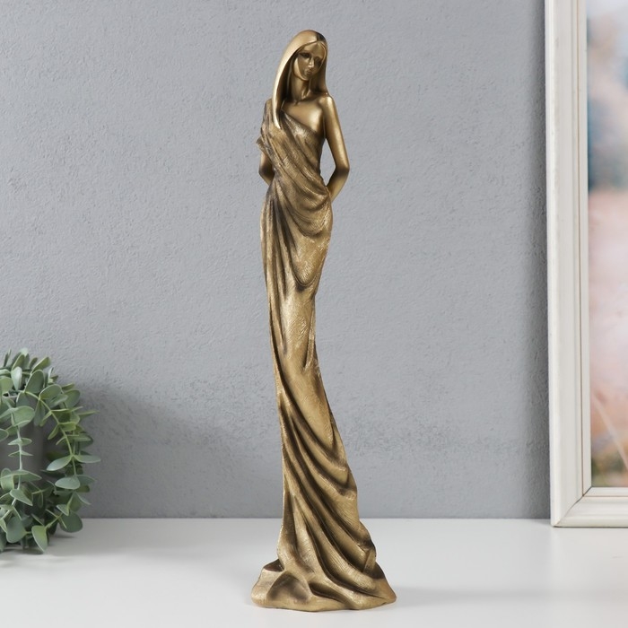 Сувенир полистоун Сувенир полистоун "Девушка в тоге" под бронзу 11х9х41 см