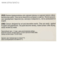 Гуашь художественная, набор 12 цветов х 40 мл, ЗХК "Сонет", (3641064)