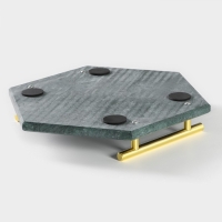 Поднос из мрамора Magistro Marble, 25&times;29 см, цвет изумрудный