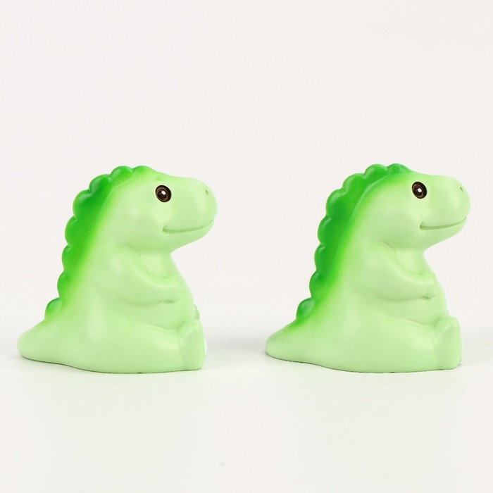 Миниатюра кукольная &laquo;Динозаврик&raquo;, набор 2 шт., размер 1 шт. &mdash; 3,5 &times; 5 &times; 2 см, цвет зелёный