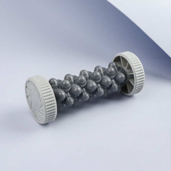 Массажёр для рук и ног, роликовый, 17,5 &times; 7 &times; 7 см, цвет серый