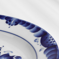 Тарелка «Цветы», плоская, D=24 см, H=2 см, гжель Тарелка «Цветы», плоская, D=24 см, H=2 см, гжель