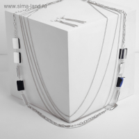 Набор 2 предмета: серьги, бусы &laquo;Унисон&raquo; прямоугольники, цвет серебро, 80 см