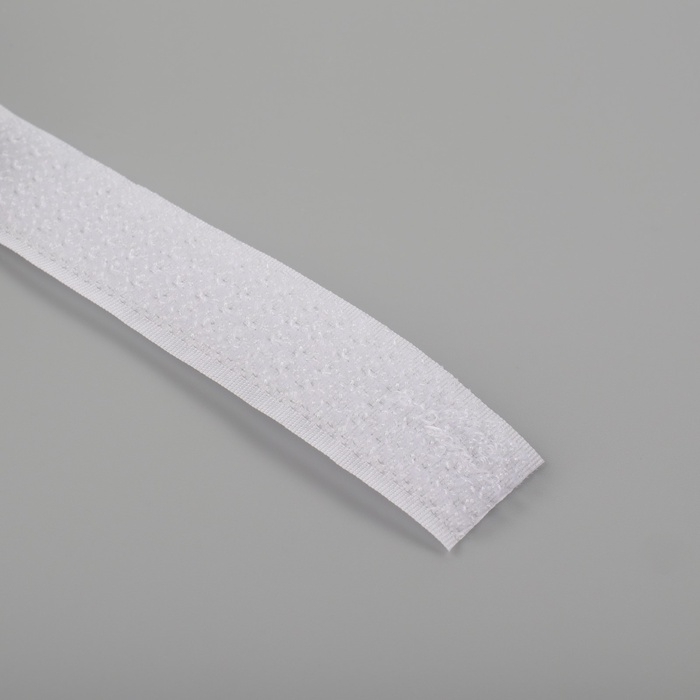 Липучка гибридная, 20 мм &times; 25 &plusmn; 1 м, цвет белый