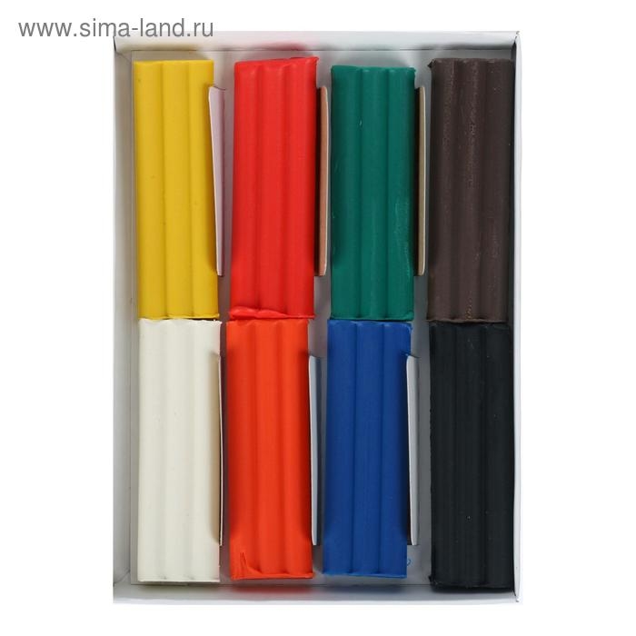 Пластилин мягкий (восковой) Calligrata, 8 цветов, 120 г Пластилин мягкий (восковой) Calligrata, 8 цветов, 120 г