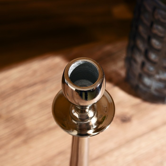 Подсвечник алюминий "Ампир" на 1 свечу 9,5х9,5х35 см