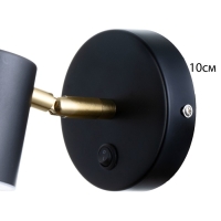 Бра "Алонсо" LED 5Вт черно-золотой 10х7,5 см