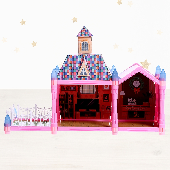 Дом для кукол &laquo;Сказочная жизнь&raquo; с куклой, питомцем и аксессуарами, свет