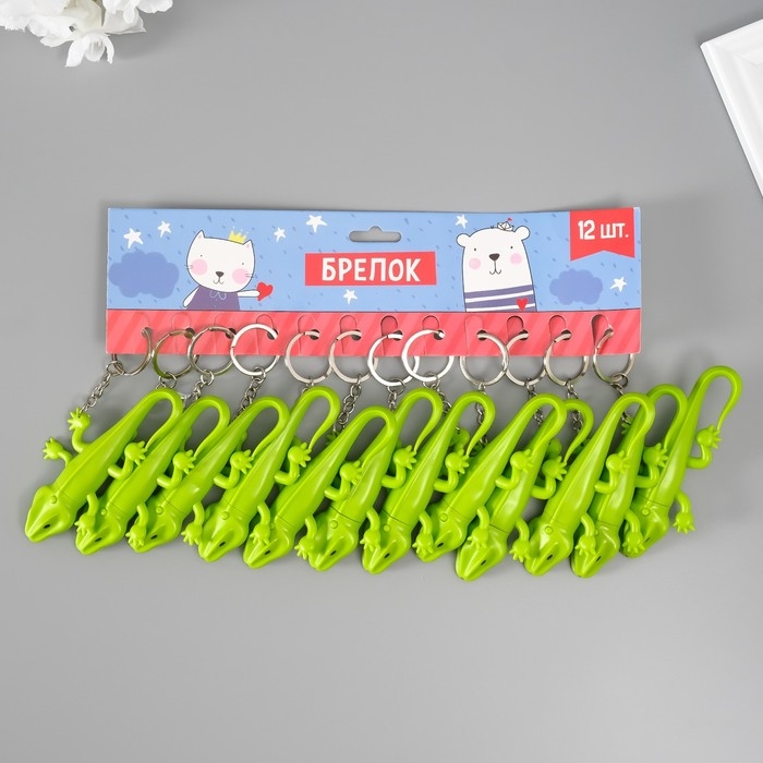 Фонарик кричалка на кольце Фонарик кричалка на кольце "Ящерка"