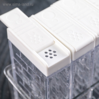 Набор для специй &laquo;Компакт&raquo;, 16&times;11&times;7 см, цвет белый