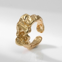 Кольцо металл &laquo;Тренд&raquo; мятое, цвет золото, безразмерное
