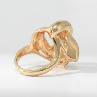 Кольцо металл &laquo;Тренд&raquo; тройной круг, цвет золото, размер 18