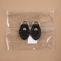 Петля пришивная для сумки, с полукольцом, пара, 6 &times; 3,5 см, цвет чёрный/никель