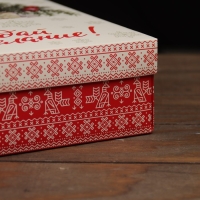 Новый год. Коробка подарочная новогодняя складная, крышка-дно "Загадай желание" 30 х 30 х 8 см