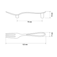 Ручка-скоба "Вилка" CAPPIO RSC002, м/о 76 мм, цвет черный Ручка-скоба "Вилка" CAPPIO RSC002, м/о 76 мм, цвет черный