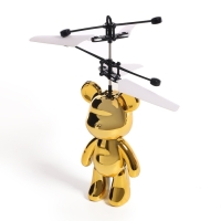 Супербол &laquo;Мишка Флай&raquo;, летает, работает от аккумулятора, цвет золотой