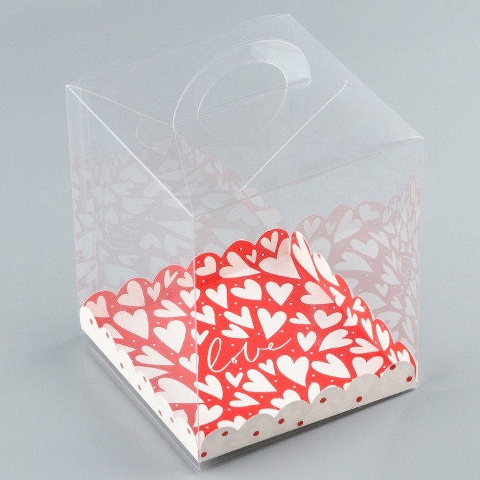 Коробка кондитерская, сундук, упаковка, &laquo;Любимое сердечко&raquo;, 14 х 14 х 18 см