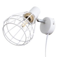 Бра с переключателем на проводе "Хлоя" Е14 40Вт белый 19х10х18см Бра с переключателем на проводе "Хлоя" Е14 40Вт белый 19х10х18см