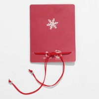 Новый год! Браслет &laquo;Зайка&raquo; сердце, цвет красный с серебром