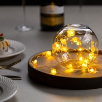 Гирлянда «Нить» 2 м роса с насадками «Тыква», IP20, серебристая нить, 20 LED, свечение тёплое белое, 2 режима, ААх2 Гирлянда «Нить» 2 м роса с насадками «Тыква», IP20, серебристая нить, 20 LED, свечение тёплое белое, 2 режима, ААх2