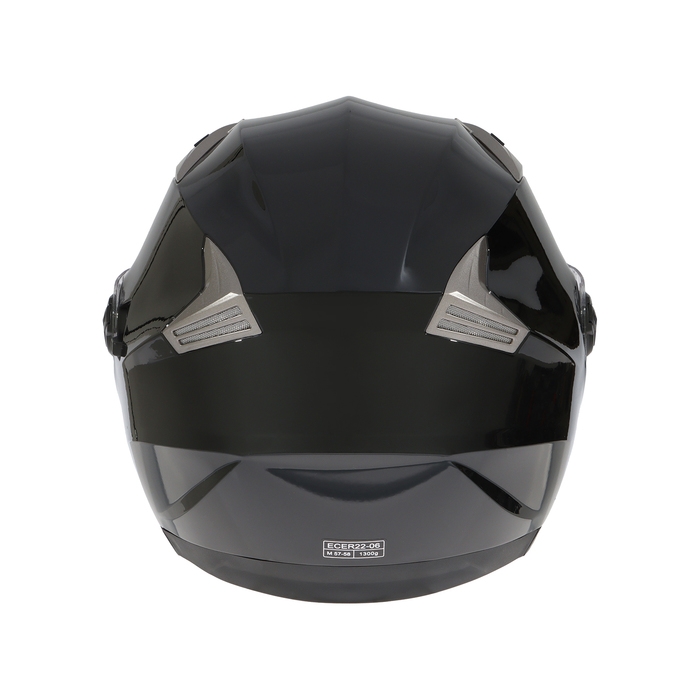 Шлем открытый с двумя визорами, размер M (57-58), модель - BLD-708E, черный глянцевый