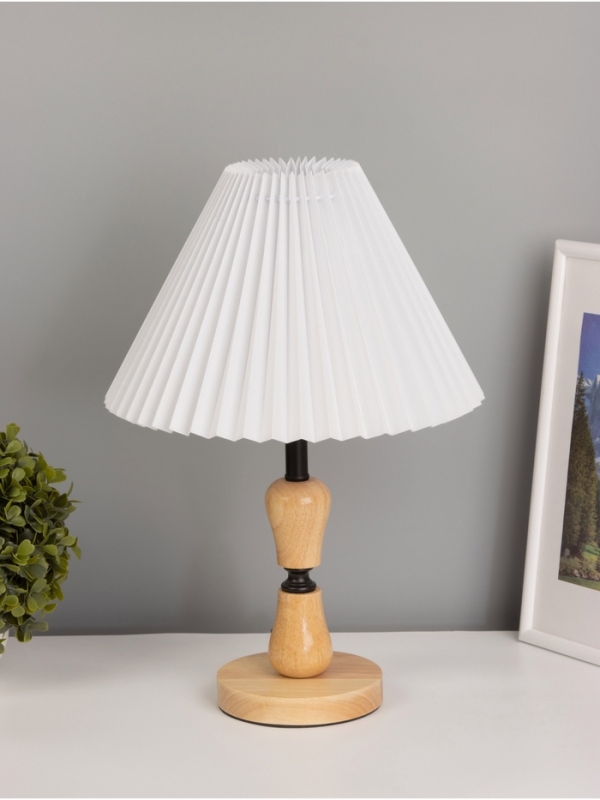 Лампа настольная BayerLux ЭКО "Камила" 1х40Вт Е27 черный/светло-кор. 27х27х40см