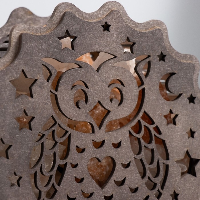 Соляной светильник Соляной светильник "СОВА" круглая Е14 15Вт 0,8 кг гимал. соль