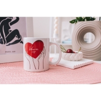 Кружка - хамелеон керамическая Доляна Warm up, 350 мл, цвет белый