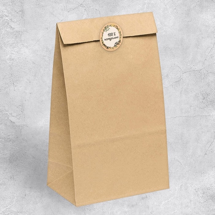 Наклейки для бизнеса &laquo;100 % натурально&raquo;, 4 х 4 см - 50 шт.