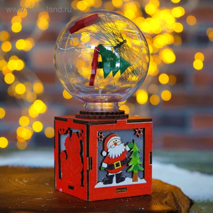 Декор с подсветкой "Новогодний шар" 7,5&times;7,5&times;14 см