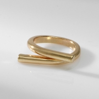 Кольцо металл &laquo;Тренд&raquo; загиб, цвет золото, размер 18