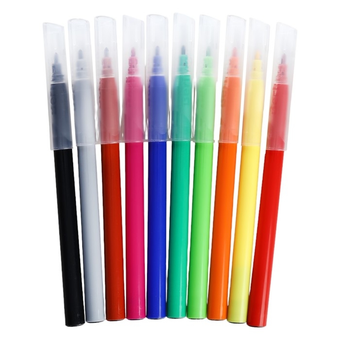 Фломастеры смываемые 10 цветов Фломастеры смываемые 10 цветов "Замки", европодвес