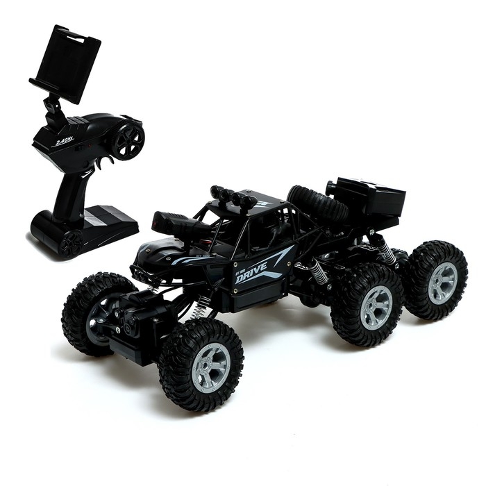 Машина радиоуправляемая &laquo;Вездеход&raquo; с камерой, полный привод, Wi-fi, элементы из металла, цвет черный