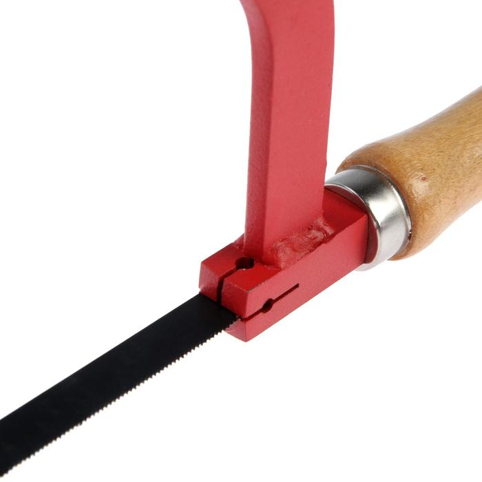 Ножовка по металлу ТУНДРА, деревянная ручка, два угла установки полотна, 300 мм