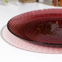 Тарелка плоская стеклянная &laquo;Идиллия&raquo;, d=25 см, цвет лилак