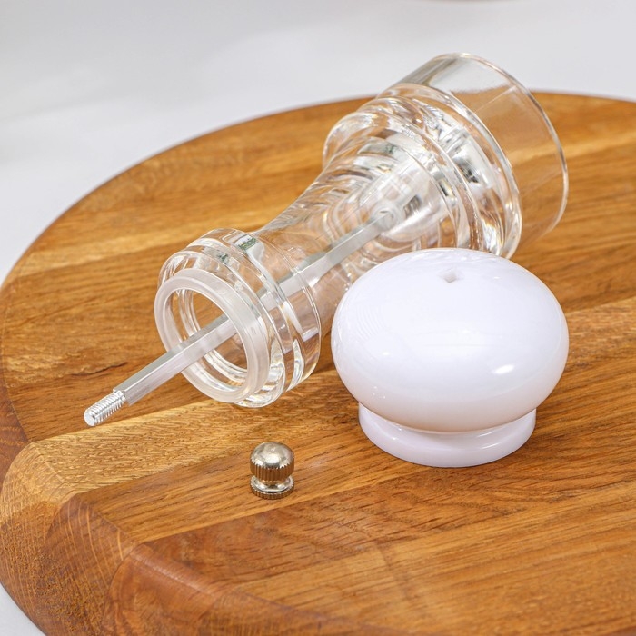 Мельница для специй Доляна &laquo;Скина&raquo;, керамический механизм, 16&times;6 см, цвет белый