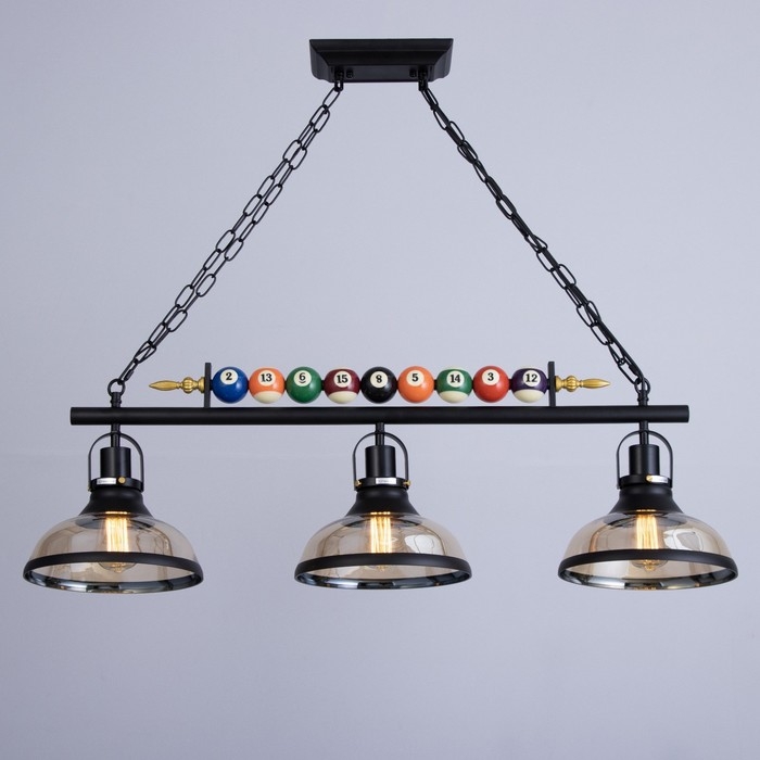 Светильник "Бильярд" 3хЕ27 40Вт черный 98х100 см