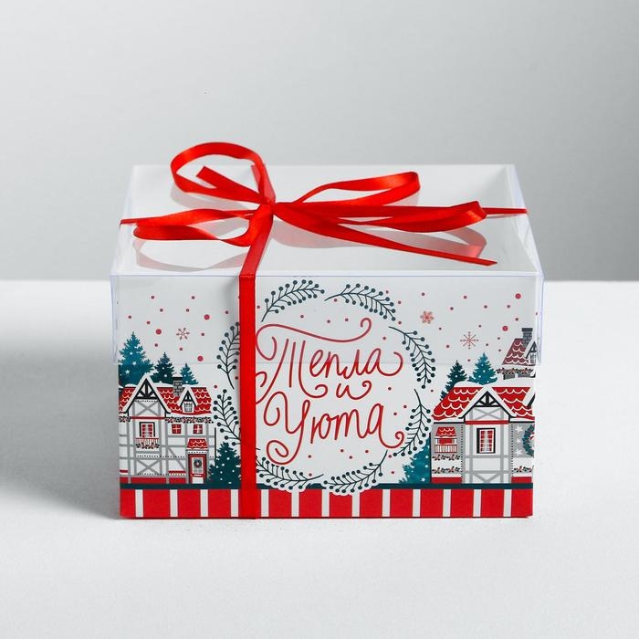 Коробка для капкейка &laquo;Всегда верь в чудеса&raquo;, 16 х 16 х 10 см, Новый год