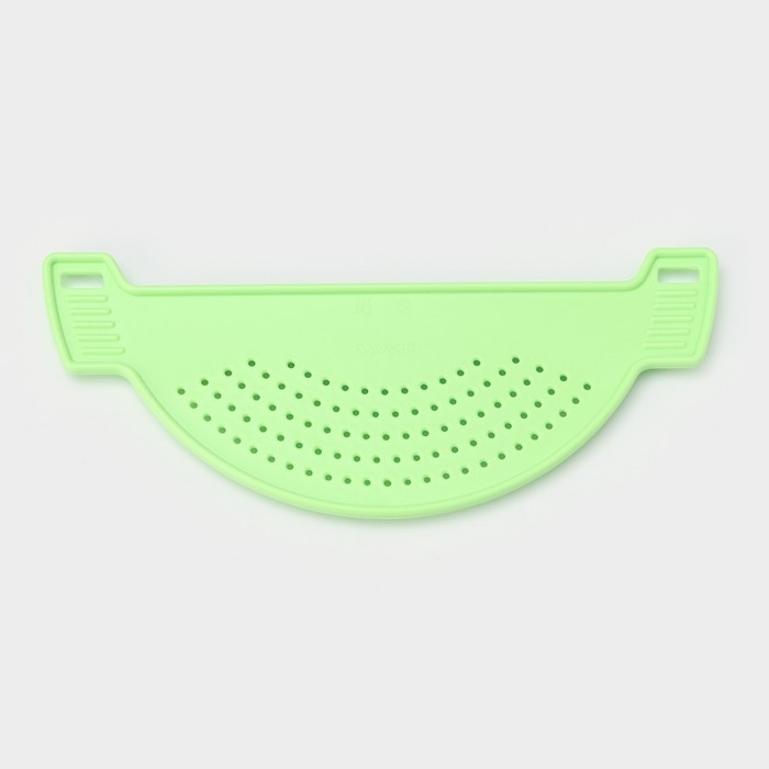 Дуршлаг на кастрюлю, d=28 см, цвет зелёный