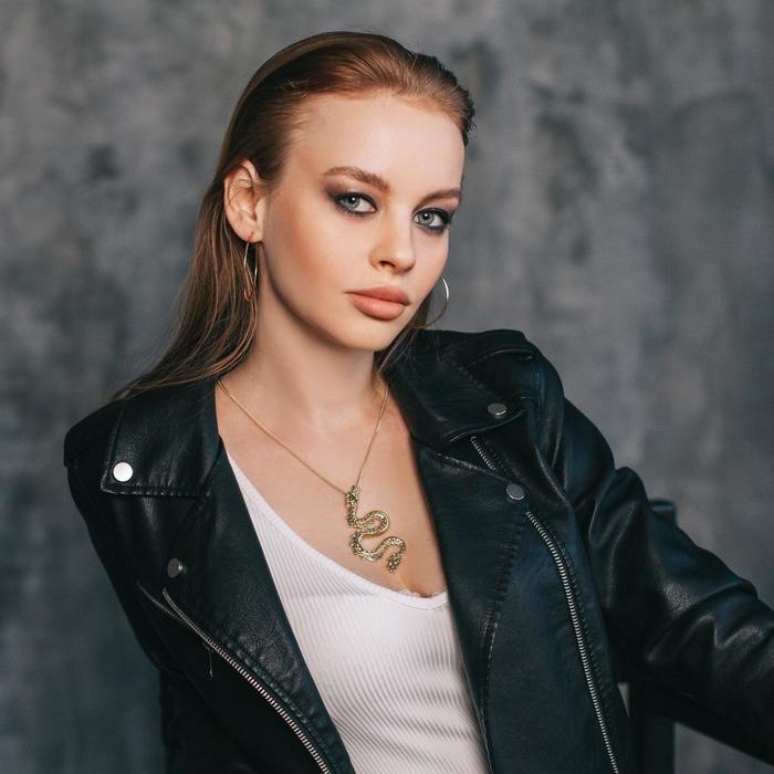 Кулон &laquo;Дракон&raquo; извивающийся, цвет золото, L=46 см