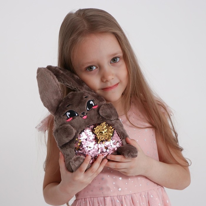 Мягкая игрушка &laquo;Зайка Софи&raquo;, с пайетками, 16х8х17 см