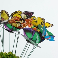 Набор штекеров "Бабочки с блестками" в наборе 20шт, 8,5см