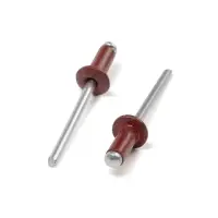 Заклёпки ТУНДРА krep, вытяжные, алюминий-сталь, 4&times;10 мм, красное вино, 50 шт.
