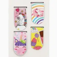 Магнитная закладка для книг, 4 штуки, 2&times;7 см, &laquo;Пони и единороги&raquo;