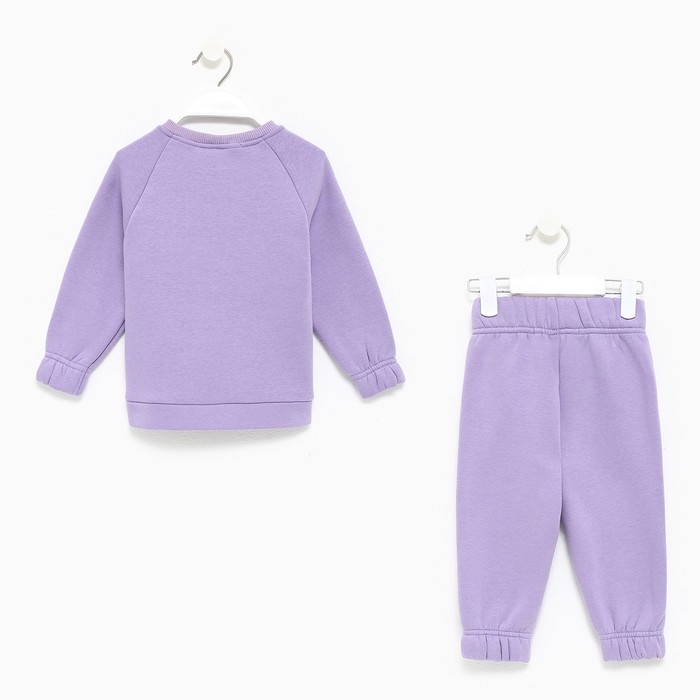 Костюм детский с начёсом (джемпер, брюки) KAFTAN "Basic line" р.36 (134-140), лиловый