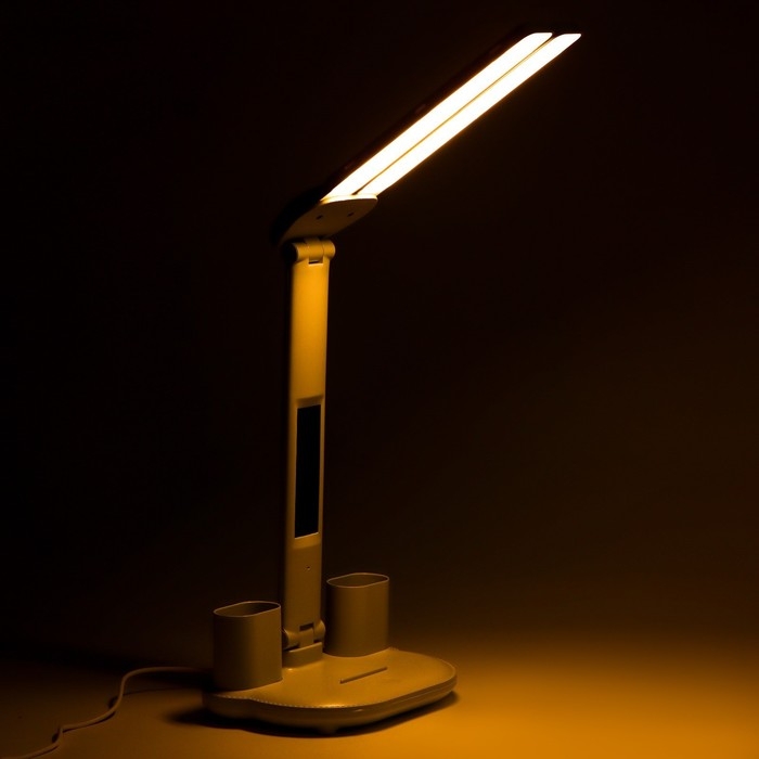 Часы-лампа  электронные: календарь, термометр, LED, 3 режима, USB, 32 x 12  x 17 см