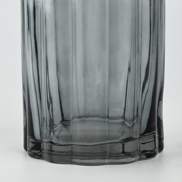 Ваза для цветов &laquo;Калипсо грей&raquo; из серого стекла 26&times;12&times;12 см